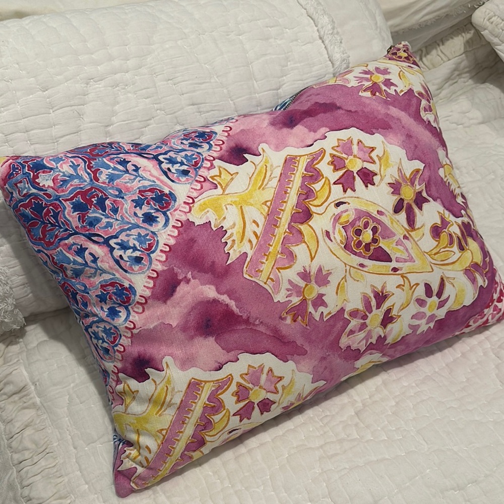 Anthropologie Colorful Patterned Throw Pillow